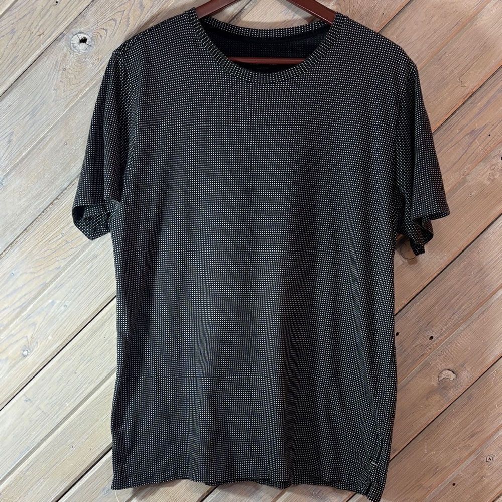 rag & bone Black and White Patterned Short Sleeve Tee